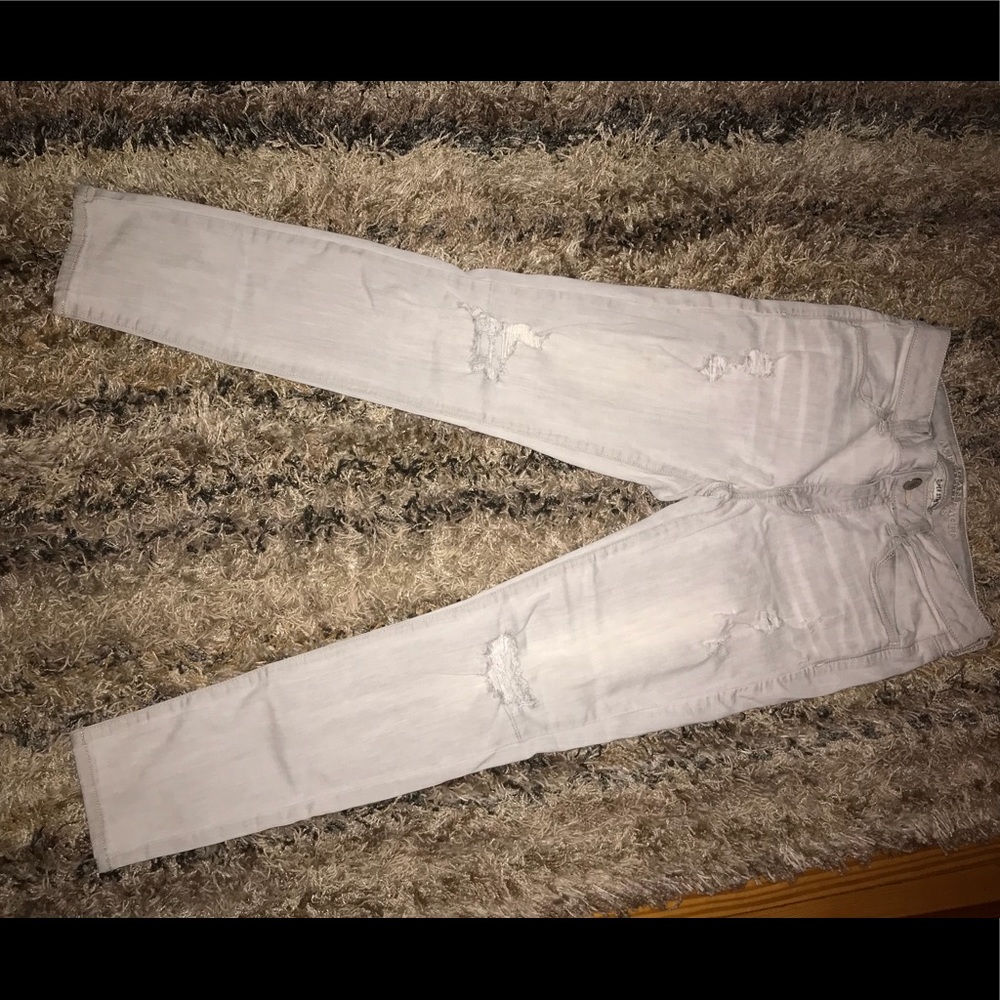 American eagle jegging super; greyish white washed
